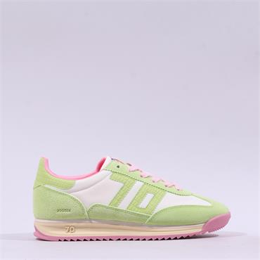 Back 70 Jogger T Toe Laced Retro Trainer - Lime